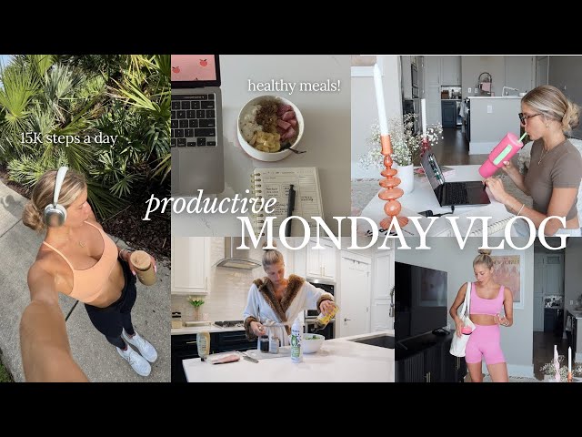 PRODUCTIVE VLOG! (5:30AM Monday morning routine, wellness favorites + restocks, yoga sculpt class!)