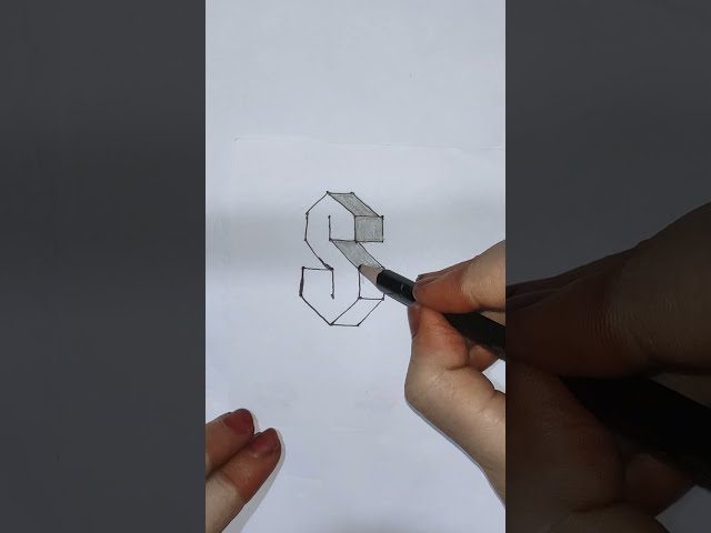 3D letter  S ❤️👍 #drawing #art #3dletters #amazing #shorts #ytshorts  @çizimyap @cizimhobimiz