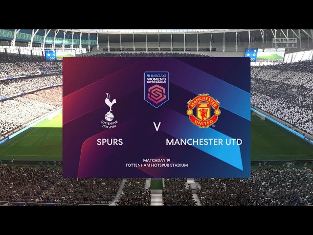 FIFA 23: Tottenham Vs Manchester United in the Barclays WSL