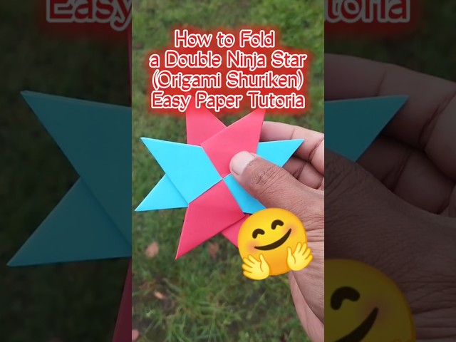 DIY Double-Sided Ninja Star – Easy Origami Shuriken Tutorial #OrigamiShuriken #PaperNinjaStar