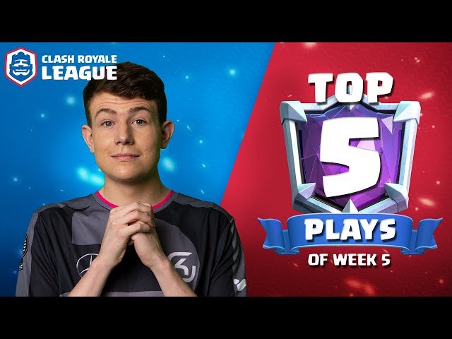 Top 5 Plays of CRL West Week 5! | Clash Royale League