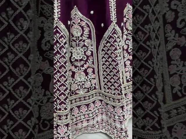 Crystal Pipe Handwork Purple Colour Wedding Lehenga At Wholesale Rate