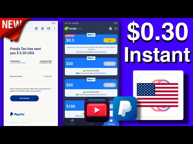 Earn $0.30 Per Second 🤑 | PayPal Earning App Instant Payment 🔥 Make Money Online