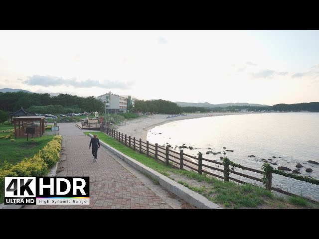 Walking at Kim Il-sung Villa and Hwajinpo Beach | Goseong Korea 4K HDR