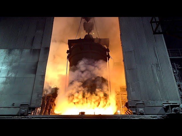 How to Manufacture I-beams by Melting Huge Amount of Scrap metal. Amazing Large-Scale Steel Factory