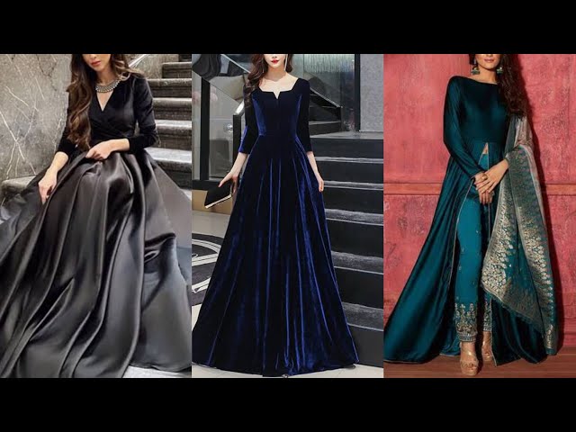 Plain velvet frock designs|| frock designing ideas || How to design plain velvet frocks|| 2023