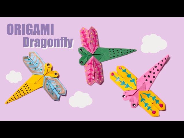 Adorable Paper Dragonfly Origami 🦋 | Simple & Fun DIY Craft