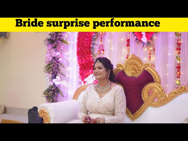 Bride surprise performance for groom | sangeet dance performance #indianwedding #bridedance #dance