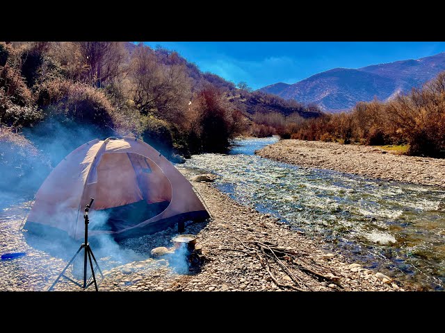 Escape to Nature: Relaxing Riverside Solo Camping , No Talking 🏕️🌊