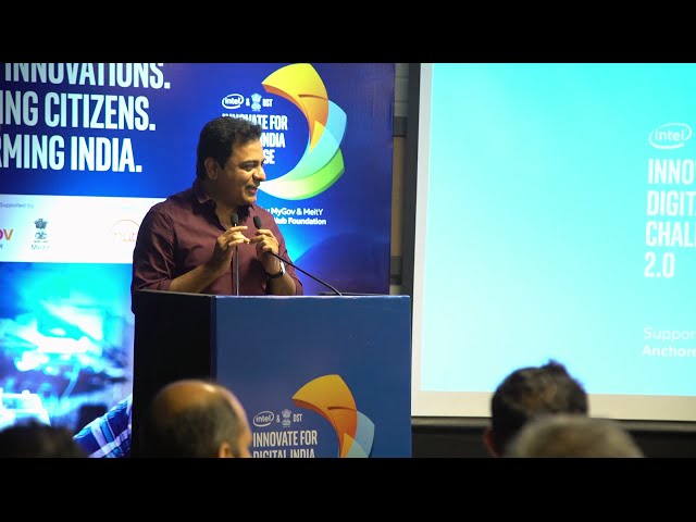 Minister KTR's speech at 'Innovate for Digital India Challenge' launch event.