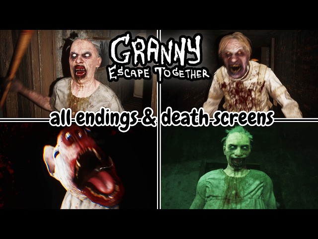 Granny: Escape Together – All Endings Cutscenes / Death screens █ Horror Games █