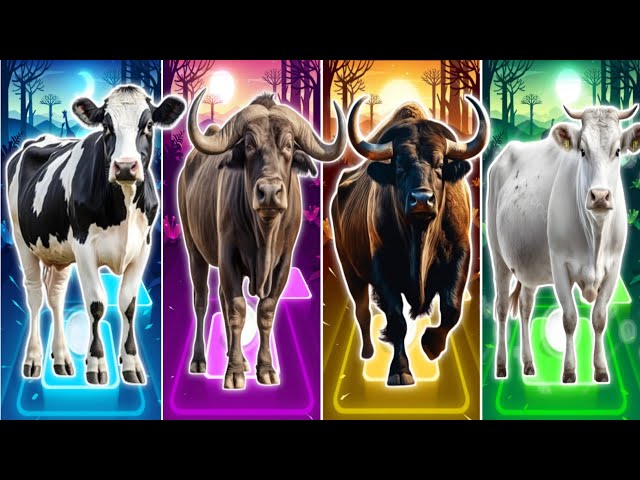 🐄Funny Cow🆚🐃Funny Buffalo🆚🐂Funny Bull🆚🐄Funny Cow |Funny Animals|Coffin Dance|Tiles Hop