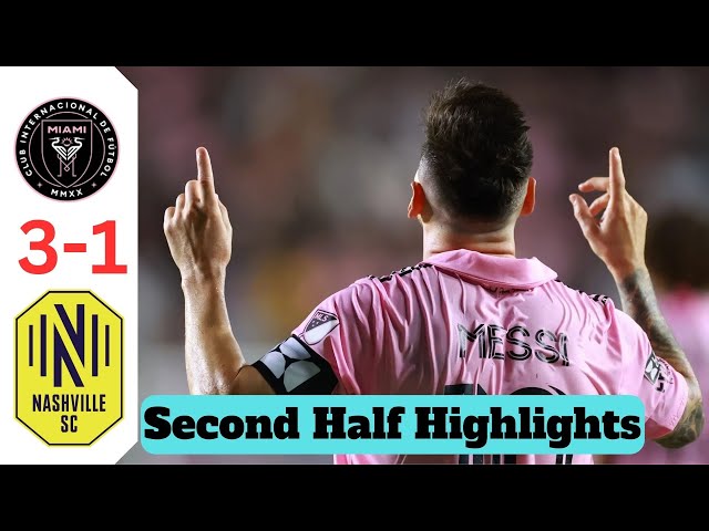 Inter Miami CF vs Nashville SC 2024 | 3-1 | Fulltime Highlights | Messi Goal | Round of 16 | 4K