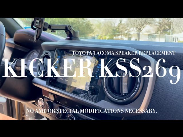 EASIEST & BEST speaker replacement for Toyota Tacoma! OEM NON-JBL no amp vs KICKER KSS269