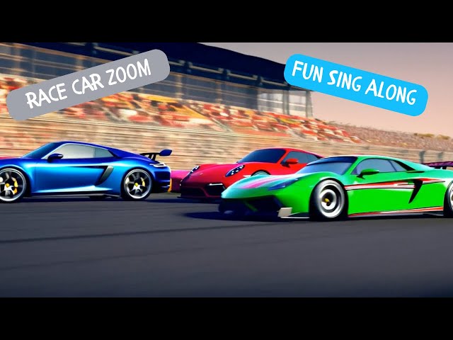 Race Car Zoom! 🚗💨 A Fast & Fun Kids' Song | Learn & Pretend to Drive!