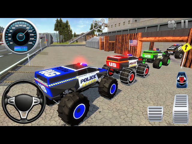 Juegos De Carros - Police Monster Truck Impossible Driver #2 - Car Extreme Racing Android [Gameplay]