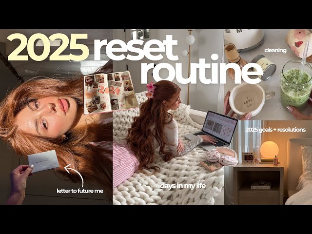 RESET WITH ME for 2025 🌟🍵 productive days, planning, goals, cleaning, + getting my life together!