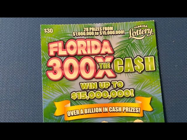 FOUND A WIN ON THE FLORIDA 300X THE CASH SCRATCH OFF TICKET