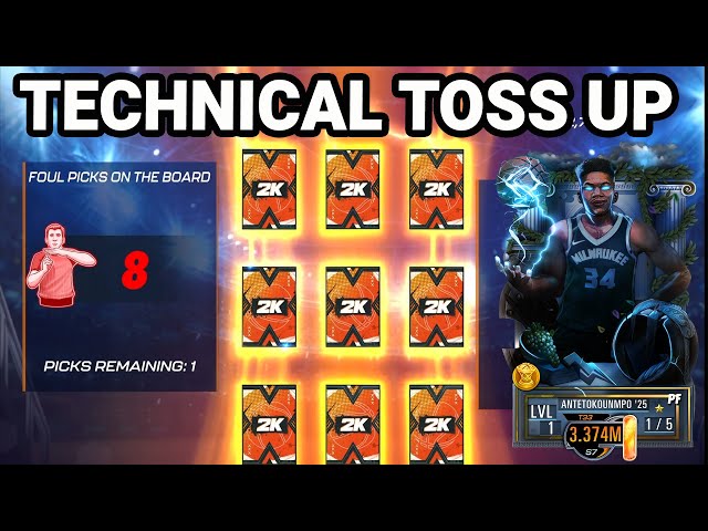 NBA 2K Mobile - SOLAR DIAMOND Giannis ! Technical Toss Up Pack Opening