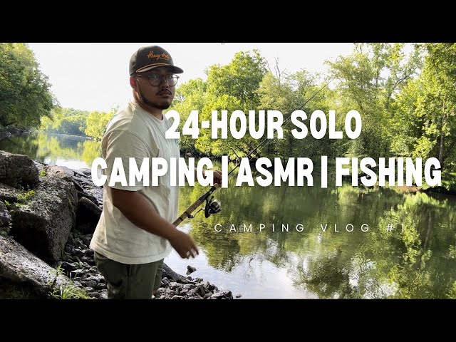 24-Hours SOLO Camping & Fishing in Tennessee in a Hot Rainy Summer Day