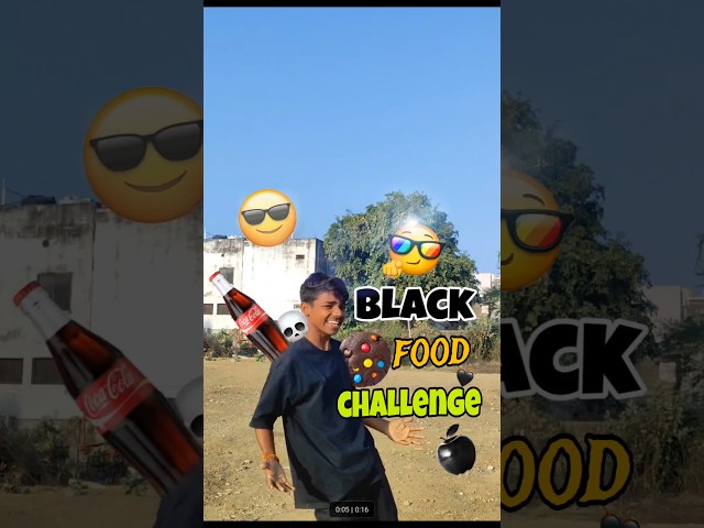 Only Black Food challenge 💀😋 #minivlog #shorts #vlog #tranding #ashortaday #challenge