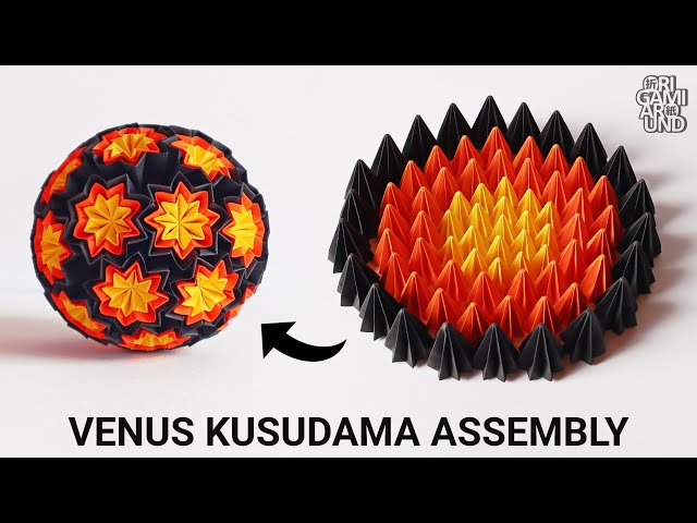 Origami ️‍🔥 venus kusudama ️‍🔥 assembly (NOT A TUTORIAL)