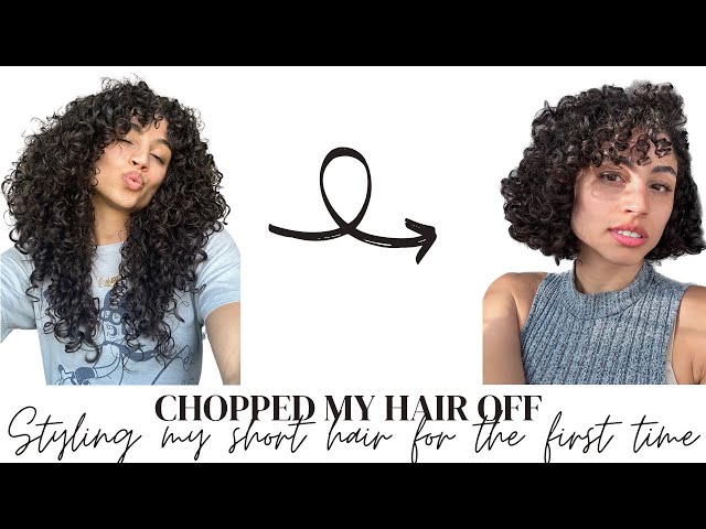 CHOPPED ALL MY HAIR OFF ♡ Styling my 3A/3B short curly hair for the first time! OBSESSED!!!