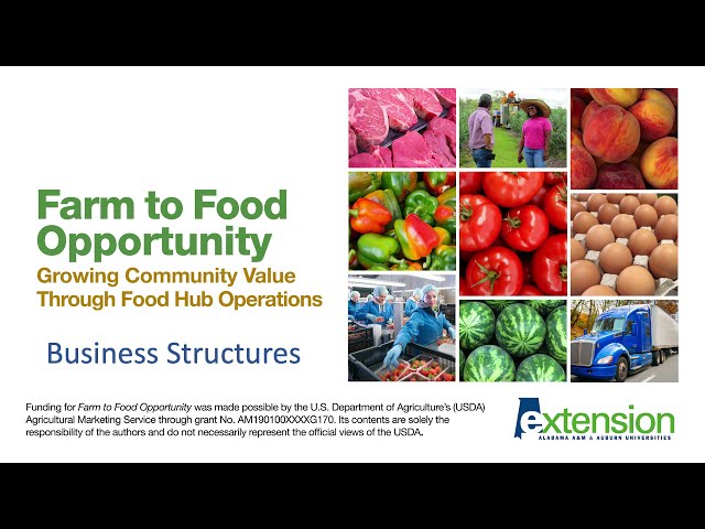 Farm to Food Opportunity: Business Structures