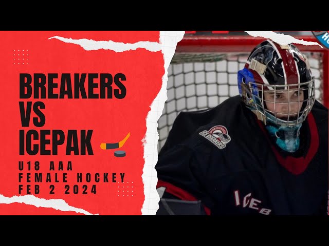 FULL HOCKEY GAME / U18 AAA FEMALE / EASTERN ICE BREAKERS VS CENTRAL ICEPAK 2/2/2024 🏒