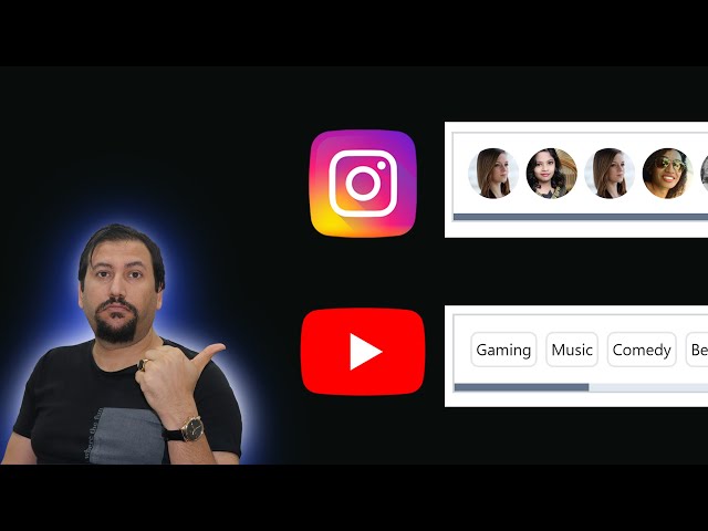 Custom Horizontal scrollbar like Instagram Stories using Tailwind CSS