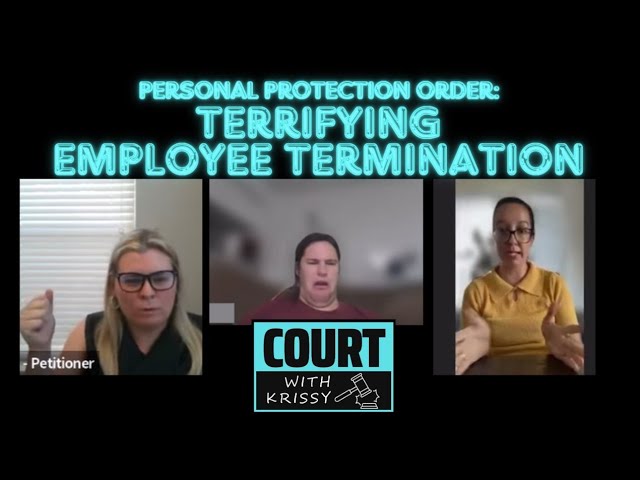 Court Hearing: Fired Employee Sees Red, Shakes, Growls, Grabs an AR & Wants The PPO Dropped!