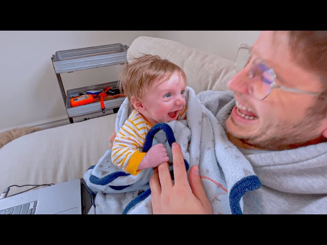 Baby Laughs for the First Time!