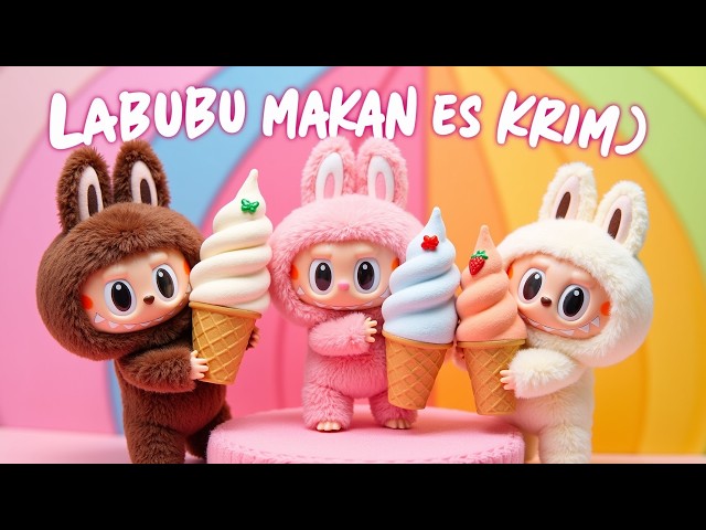 🍦 Labubu Makan Es Krim – Lagu Anak Ceria & Manis! 🎶