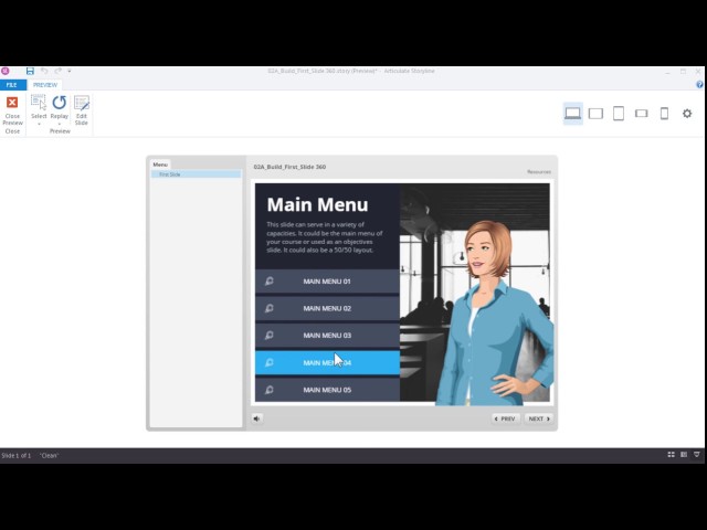 Articulate Storyline 360: Creating Your First Slide