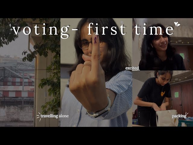 FIRST TIME VOTING- mini vlog | voting for first time, travelling alone, peak adulting