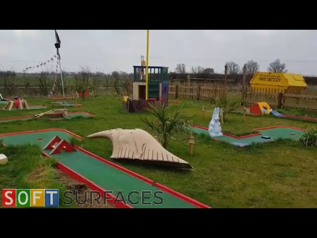 Wetpour Surfacing Installation in Market Deeping, Lincolnshire | Wetpour Mini Golf Surfacing