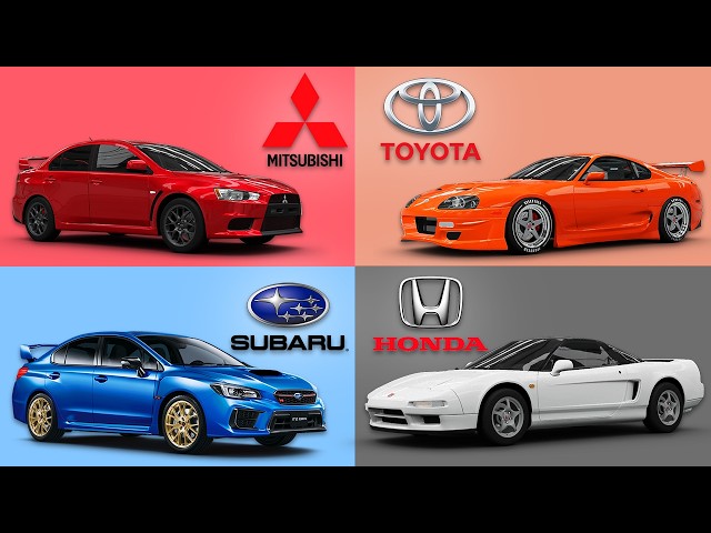 LANCER EVO vs WRX vs  SUPRA vs NSX - Explaining Legendary Japanese Sportscars