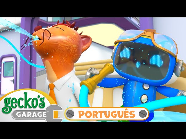 O Desperdício de Água do Weasel! | MARATONA DO GECKO! | Desenhos Animados Infantis em Português