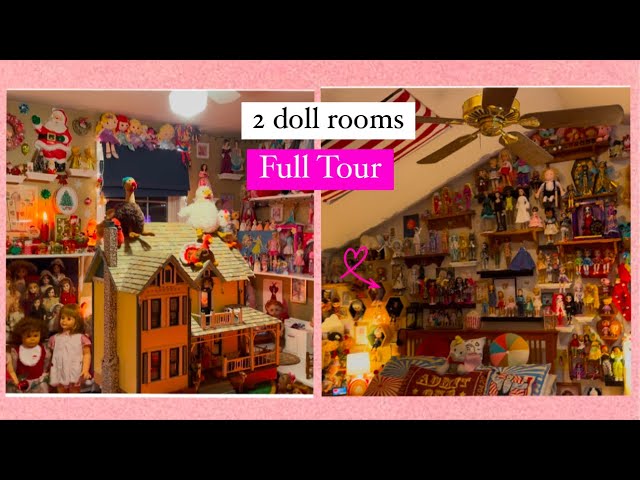 NEW Doll Room Tour!2 Rooms!! How To Decorate With Your Doll Collection As A Maximalist~4k