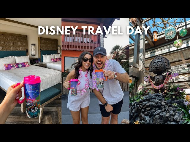 DISNEY WORLD TRAVEL DAY ✨ flight to Orlando, Disney's Polynesian Resort, room tour & Steakhouse 71!