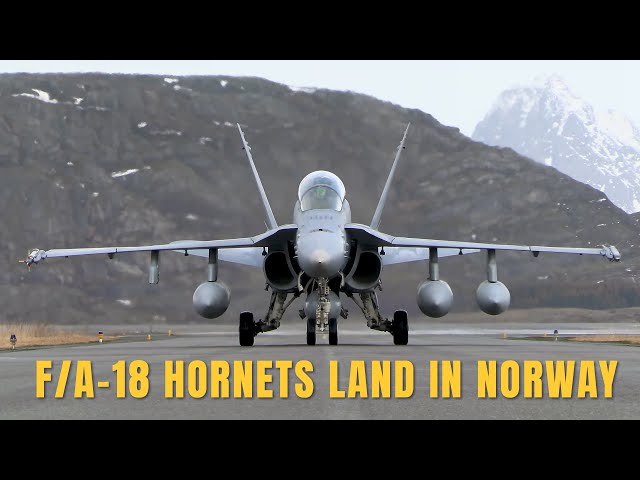 F/A-18 Hornets Arrive in Norway (4K)