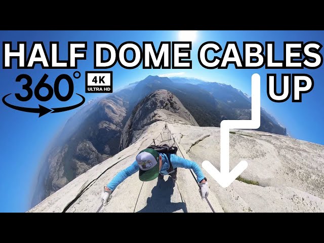 360 POV Half Dome Cables Ascent [RAW FOOTAGE]