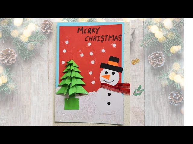 DIY christmas card idea | how to make Christmas cards with paper  #youtube