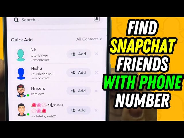 How to add someone on snapchat with phone number