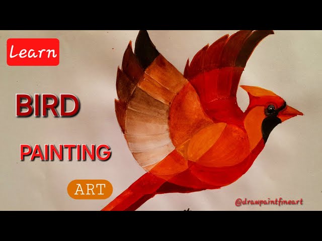 ACRYLIC BIRD Painting Tutorial | EASY Session