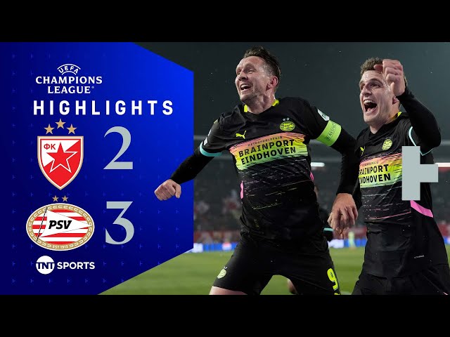 10-Man PSV Win Thriller In Belgrade 🔥 | Red Star Belgrade 2-3 PSV | UEFA Champions League Highlights