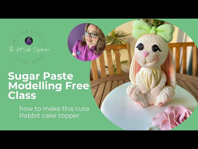 Sugar Paste Modeling Free Class-  How to make a rabbit cake topper using sugar paste.