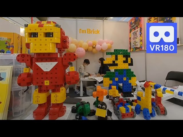 3D VR 180 4K Iron Man, Super Mario, Yoshi made by Brick 😍😍Children love Brick and Lego