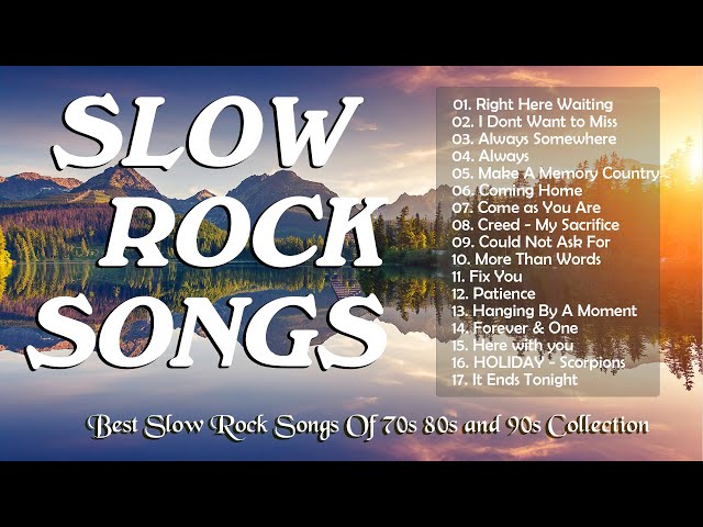 Slow Rock Ballads 70s 80s 90s 🔥 Bon Jovi, U2, Led Zeppelin, Metallica, Queen, Nirvana, Guns N Roses