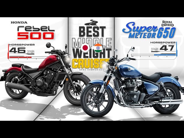 2023 Royal Enfield Super Meteor 650 vs Honda Rebel 500  ┃ Full Spec Comparison